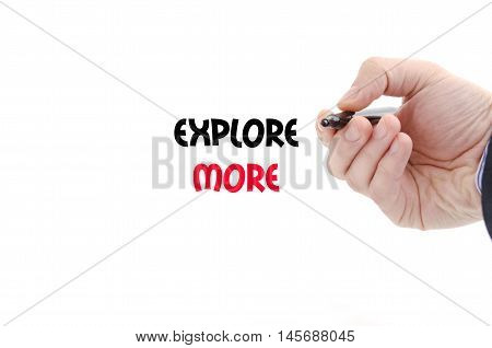 Explore more text concept isolated over white background