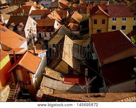 Roofs of Gardos in Zemun (Belgrade, Central Serbia)