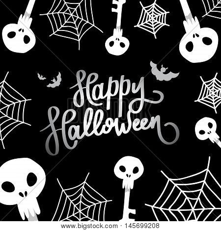 Happy Halloween. The trend calligraphy. Holiday card
