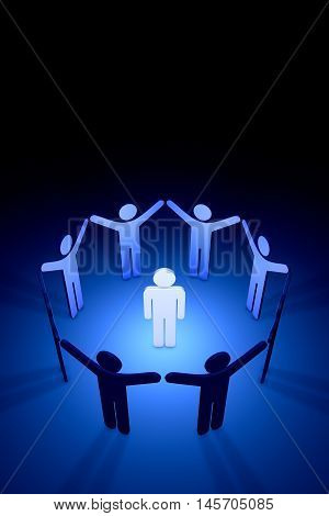 Standing Out from the Crowd. Available in high-resolution and several sizes to fit the needs of your project.