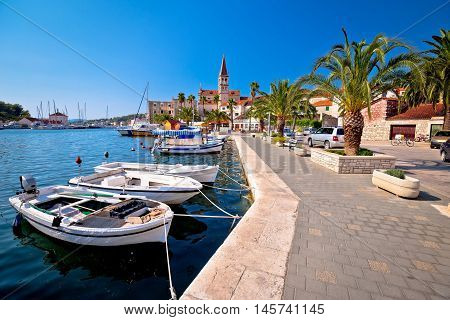 Town of Milna on Brac island waterfront view Dalmatia Croatia