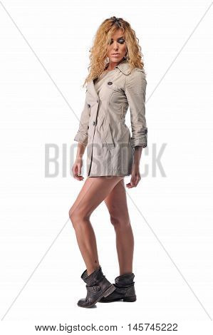 beautiful young curly hair women posing in studio