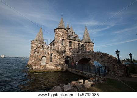 Boldt Castle in the summer on the St. Lawrence Seaway
