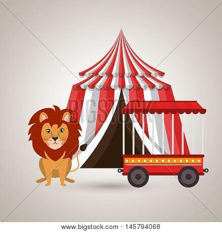 lion circus fun icon vector illustration eps10 eps 10