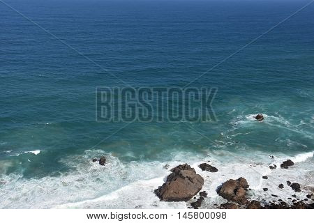 View from Roca Cape (westernmost point in continental Europe) in Portugal