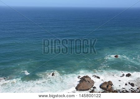 View from Roca Cape (westernmost point in continental Europe) in Portugal