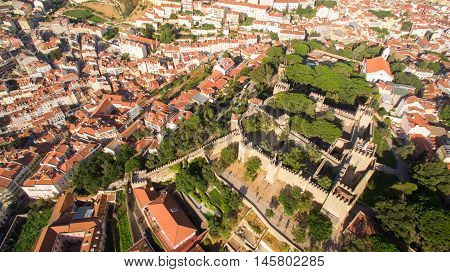 Castle of Saint George Lisbon Portugal aerial view
