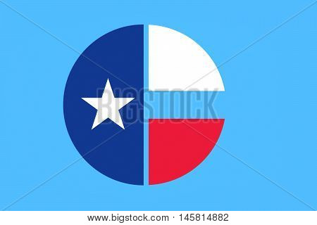 Flag of Collin County in Texas United States