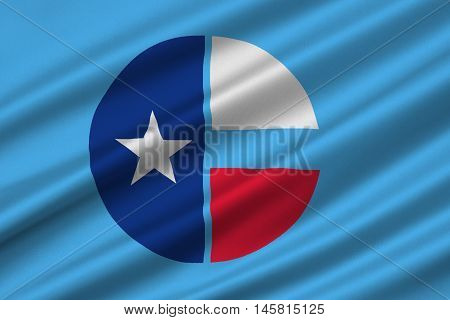 Flag of Collin County in Texas United States. 3D illustration