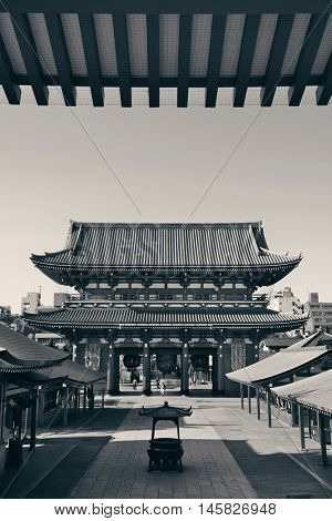 TOKYO, JAPAN - MAY 15: Historical architecture in temple on May 15, 2013 in Tokyo. Sensoji Temple, founded in 645 CE, making it the oldest temple in Tokyo.