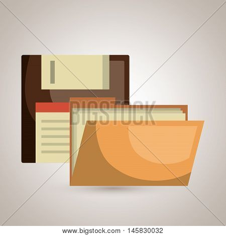 file folder floppy icon vector illustration eps10