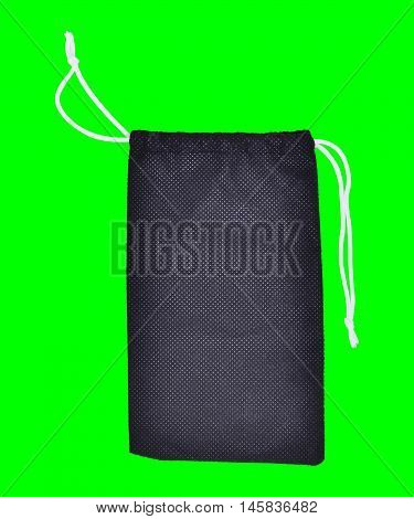 Black Bags White Rope Fabric on green screen