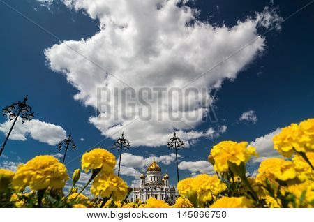 The Cathedral Of Christ The Saviour In Moscow, Russia.