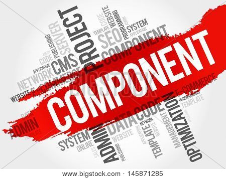 Component word cloud security concept, presentation background