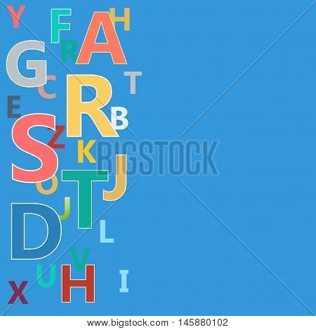 Vector Abstract Colour Alphabet background in flat design