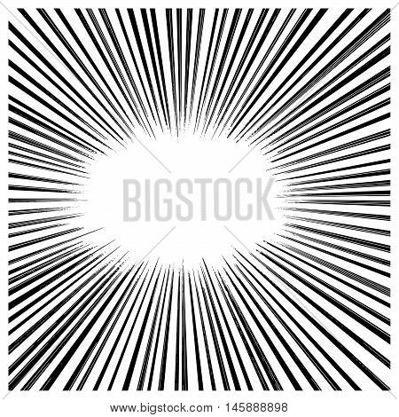 illustration vector abstract manga speed motion black starburst straight lines