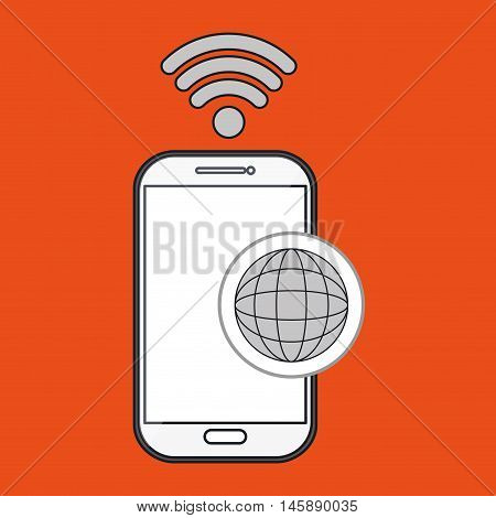 samrtphone wifi connected vector illustration eps 10