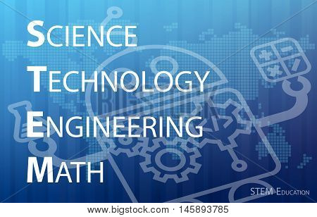 STEM Education Background. Science Technology Engineering Mathematics.