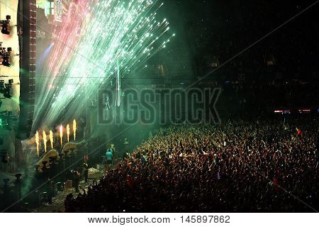 Fireworks At A Live Concert