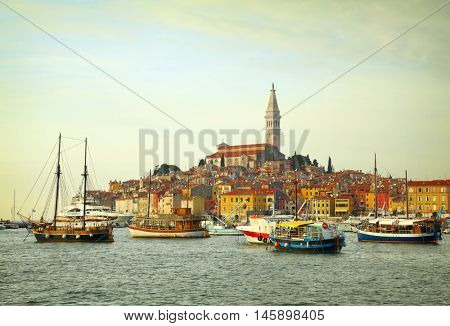 Old town of Rovinj. Peninsula,Croatia,Europe