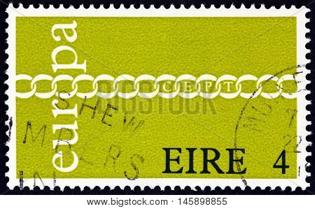 IRELAND - CIRCA 1971: A stamp printed in Ireland from the 