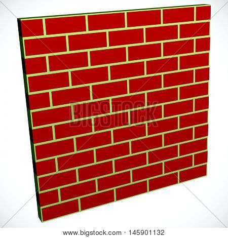Wall In Perspective. Brickwall For Construction, Building Or Obstacle Related Themes