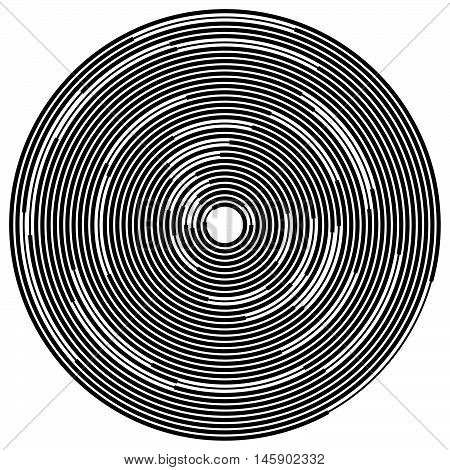Random Segmented Circles / Rings. Radial, Radiating Circular Element