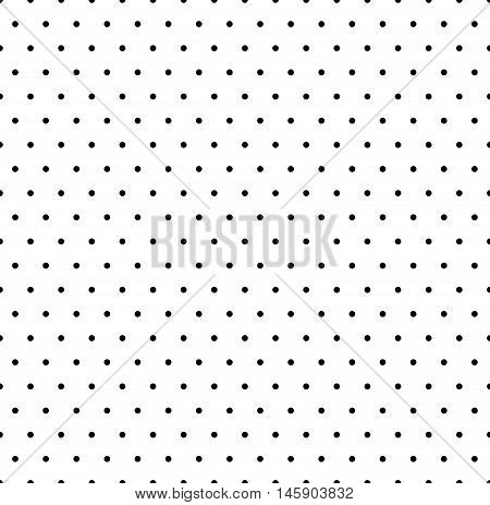 Seamlessly Repeatable Pattern With Dots, Circles. Monochrome Abstract Illustration In Speckled, Half