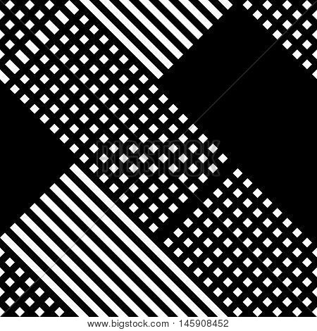 Grid, Mesh Irregular Repeatable Pattern, Black White Texture