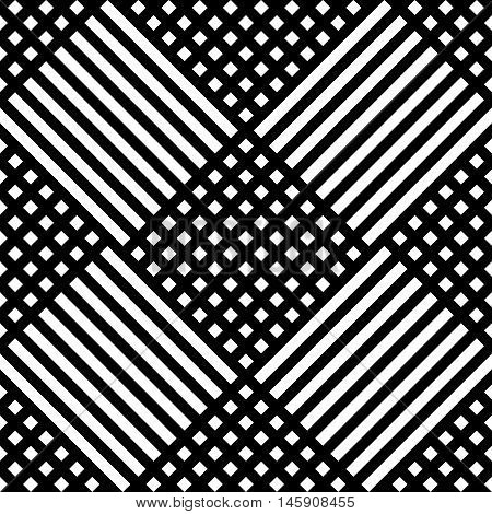 Grid, Mesh Irregular Repeatable Pattern, Black White Texture