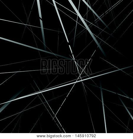 Geometric Art Random Intersecting Lines. Asymmetric Irregular Lines Pattern.
