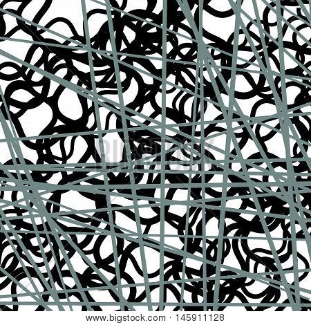 Random Chaotic Lines Abstract Grayscale Texture / Pattern