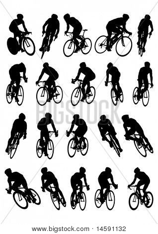 20 detaljer racing cykel silhuet