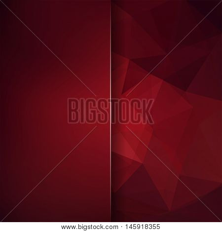 Abstract Polygonal Vector Background. Dark Red Geometric Vector Illustration. Creative Design Templa