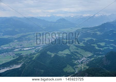 View from Untersberg Mountain in Salzburg, Austria