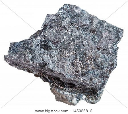 Piece Of Magnetite Ore Isolated On White