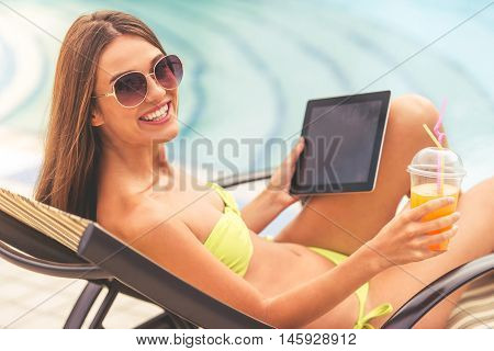 Pretty Girl At The Pool