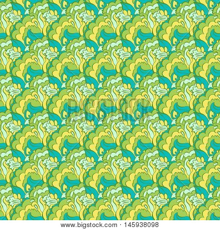 Hand painted watercolor vector flowerseamless pattern background