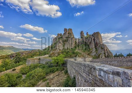 Belogradchik rocks.Stunning day view of the Belogradchik rocks in Bulgaria.