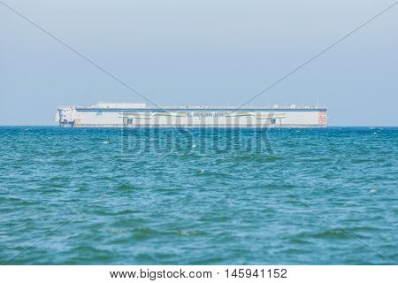 Taman, Russia - March 8, 2016: Floating Dock 