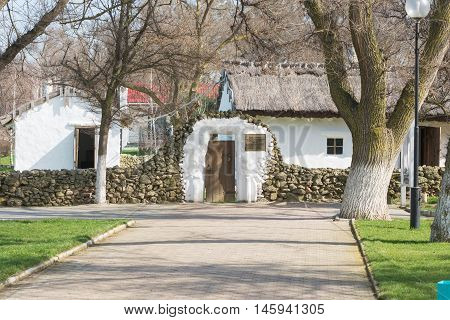 Taman, Russia - March 8, 2016: At The House-museum Type Memory Stay The Great Russian Poet My Lermon