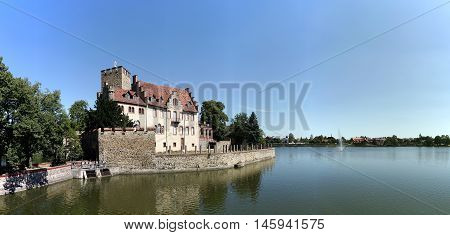 historic moated castle in Flechtingen in Germany