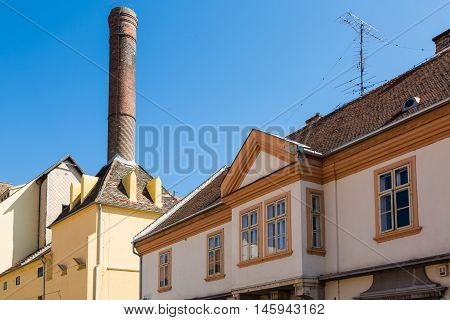 The historical center of Mosonmagyarovar in Hungary