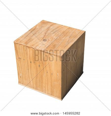 Wooden Box Isolated Dicut With Clipping Path