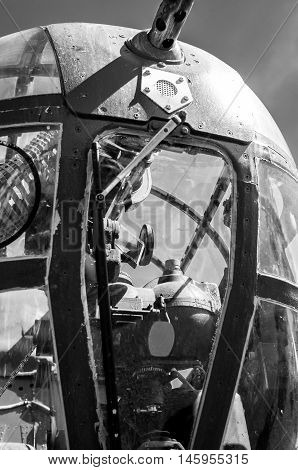 Close-up detail of B-25 Bomber, World War 2