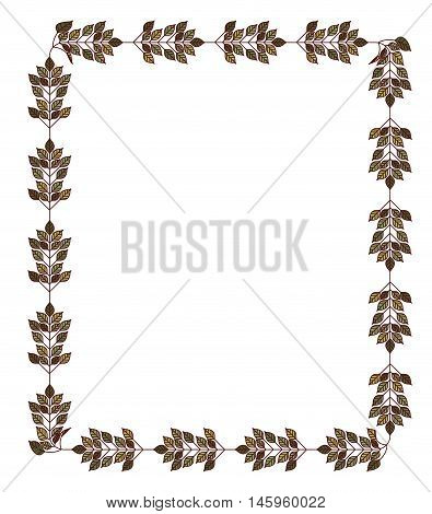flowers frame garden and floral icon. decoration and ornament theme. Isolated design. Vector illustration