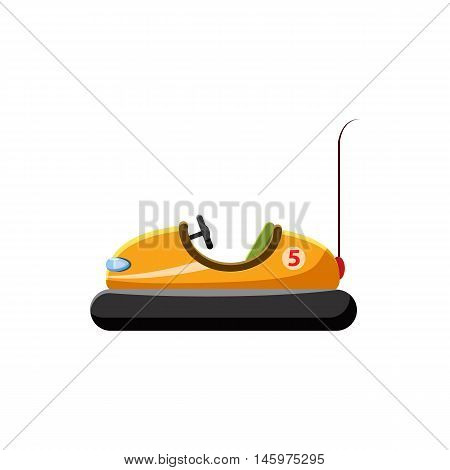 Children bumper machine icon in cartoon style isolated on white background. Attraction symbol vector illustration