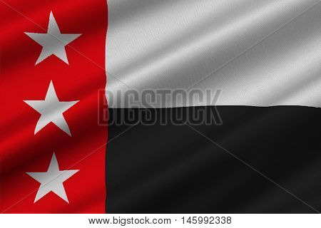 Flag of Laredo is the county of Texas United States. 3D illustration