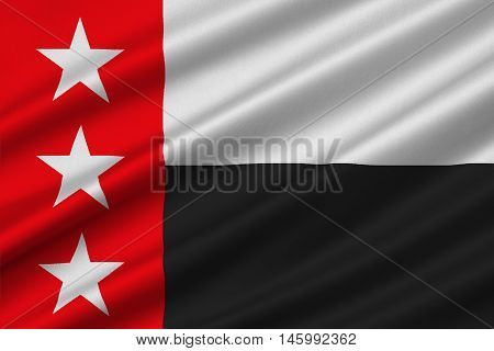 Flag of Laredo is the county of Texas United States. 3D illustration