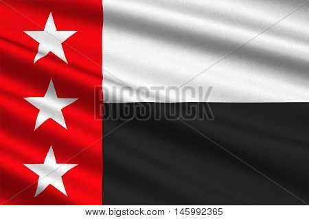 Flag of Laredo is the county of Texas United States. 3D illustration